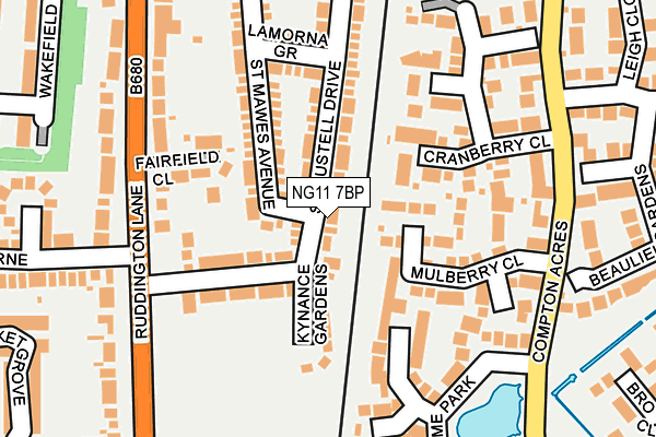 NG11 7BP map - OS OpenMap – Local (Ordnance Survey)