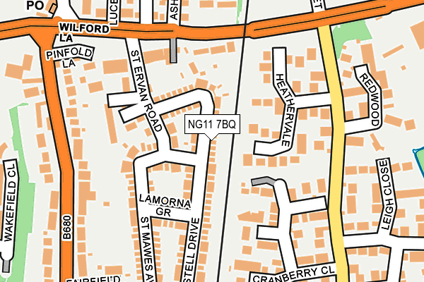 NG11 7BQ map - OS OpenMap – Local (Ordnance Survey)