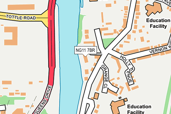 NG11 7BR map - OS OpenMap – Local (Ordnance Survey)