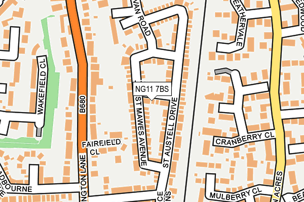 NG11 7BS map - OS OpenMap – Local (Ordnance Survey)