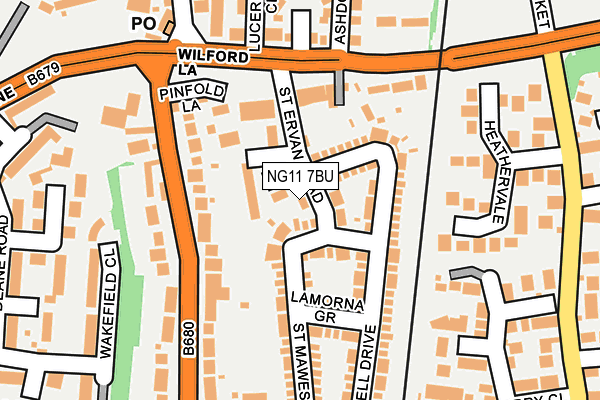NG11 7BU map - OS OpenMap – Local (Ordnance Survey)