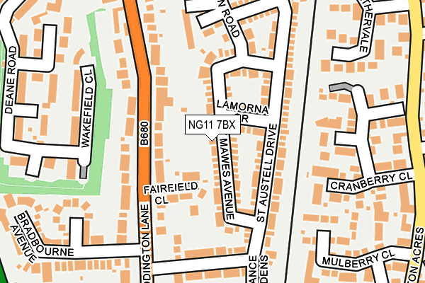 NG11 7BX map - OS OpenMap – Local (Ordnance Survey)