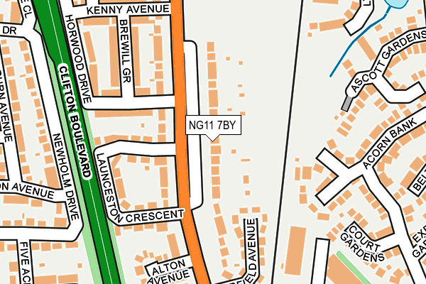 NG11 7BY map - OS OpenMap – Local (Ordnance Survey)
