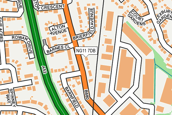 NG11 7DB map - OS OpenMap – Local (Ordnance Survey)