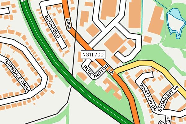 NG11 7DD map - OS OpenMap – Local (Ordnance Survey)