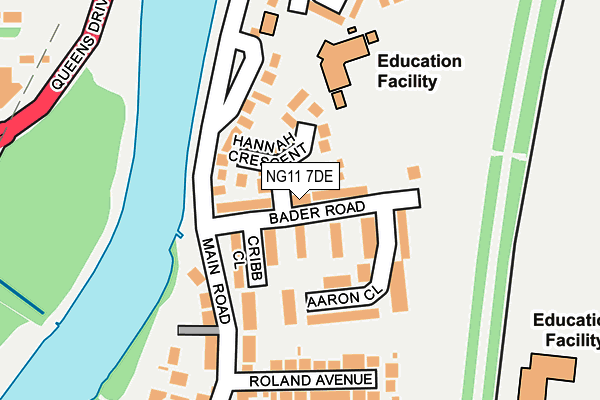 NG11 7DE map - OS OpenMap – Local (Ordnance Survey)