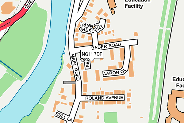 NG11 7DF map - OS OpenMap – Local (Ordnance Survey)
