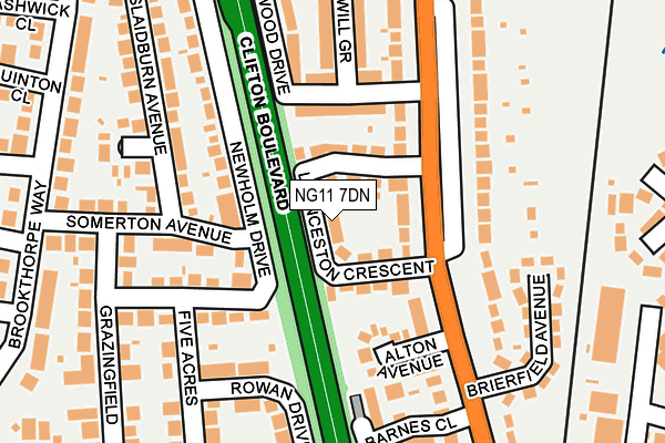 NG11 7DN map - OS OpenMap – Local (Ordnance Survey)