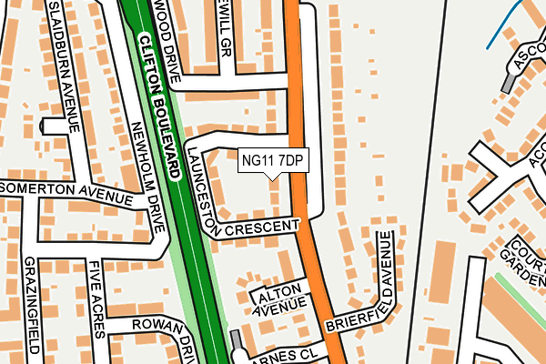 NG11 7DP map - OS OpenMap – Local (Ordnance Survey)