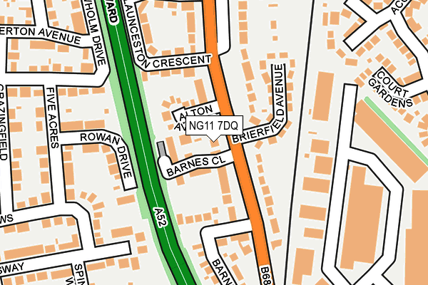 NG11 7DQ map - OS OpenMap – Local (Ordnance Survey)