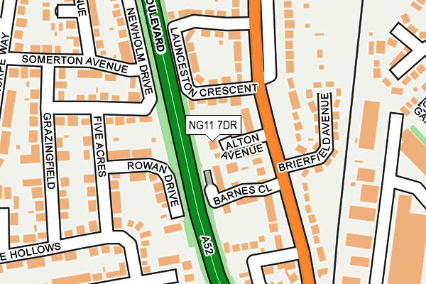NG11 7DR map - OS OpenMap – Local (Ordnance Survey)