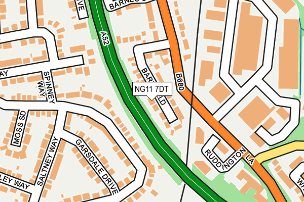 NG11 7DT map - OS OpenMap – Local (Ordnance Survey)