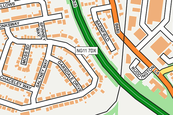 NG11 7DX map - OS OpenMap – Local (Ordnance Survey)