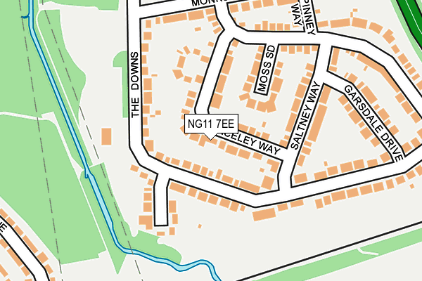 NG11 7EE map - OS OpenMap – Local (Ordnance Survey)