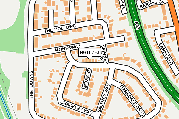 NG11 7EJ map - OS OpenMap – Local (Ordnance Survey)