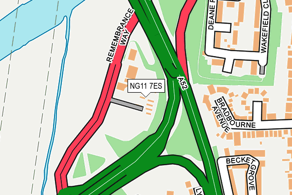 NG11 7ES map - OS OpenMap – Local (Ordnance Survey)