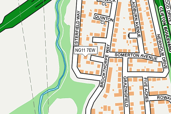 NG11 7EW map - OS OpenMap – Local (Ordnance Survey)