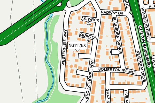 NG11 7EX map - OS OpenMap – Local (Ordnance Survey)