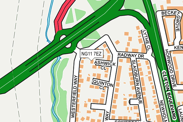 NG11 7EZ map - OS OpenMap – Local (Ordnance Survey)