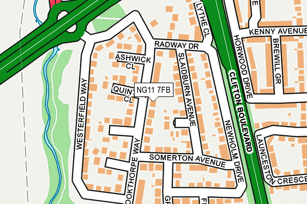 NG11 7FB map - OS OpenMap – Local (Ordnance Survey)