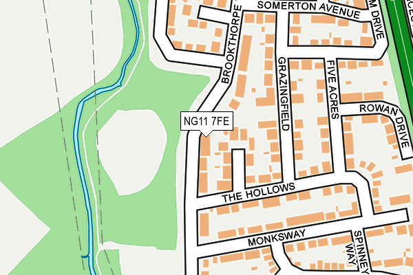 NG11 7FE map - OS OpenMap – Local (Ordnance Survey)