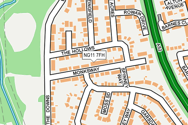 NG11 7FH map - OS OpenMap – Local (Ordnance Survey)