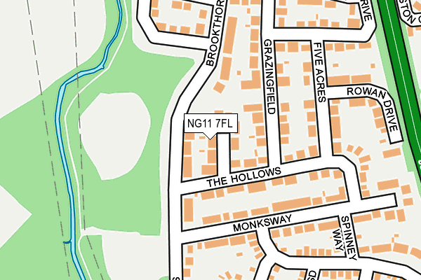 NG11 7FL map - OS OpenMap – Local (Ordnance Survey)