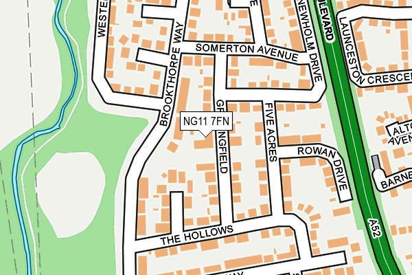 NG11 7FN map - OS OpenMap – Local (Ordnance Survey)