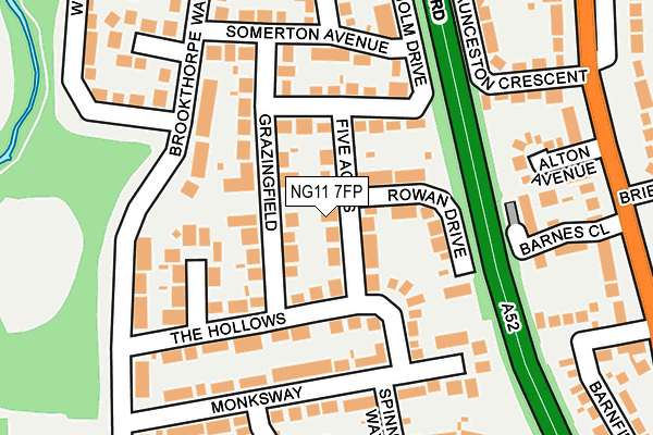 NG11 7FP map - OS OpenMap – Local (Ordnance Survey)