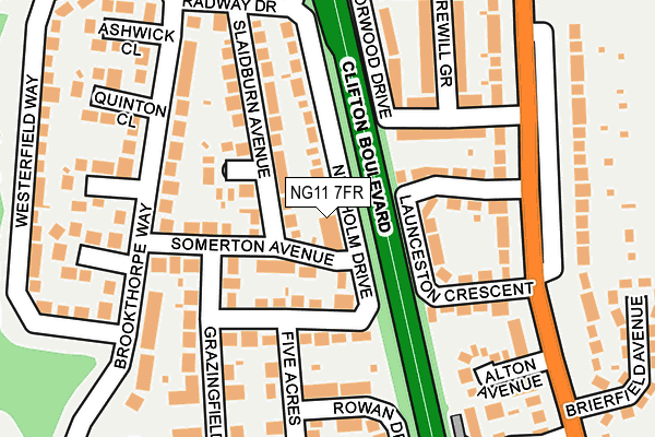 NG11 7FR map - OS OpenMap – Local (Ordnance Survey)