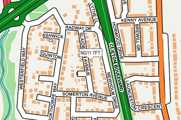 NG11 7FT map - OS OpenMap – Local (Ordnance Survey)