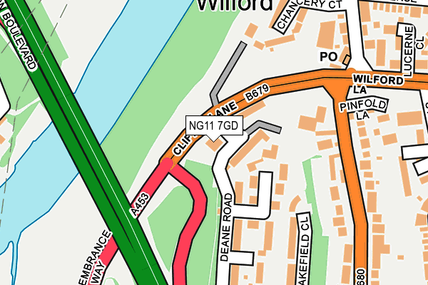 NG11 7GD map - OS OpenMap – Local (Ordnance Survey)