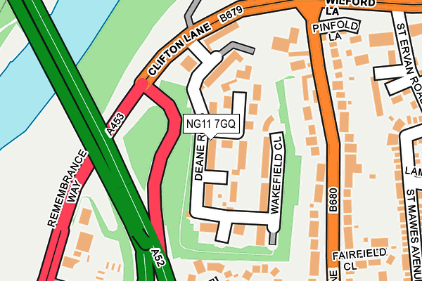 NG11 7GQ map - OS OpenMap – Local (Ordnance Survey)