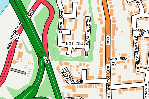 NG11 7GU map - OS OpenMap – Local (Ordnance Survey)