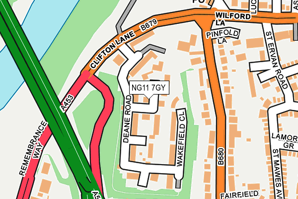 NG11 7GY map - OS OpenMap – Local (Ordnance Survey)