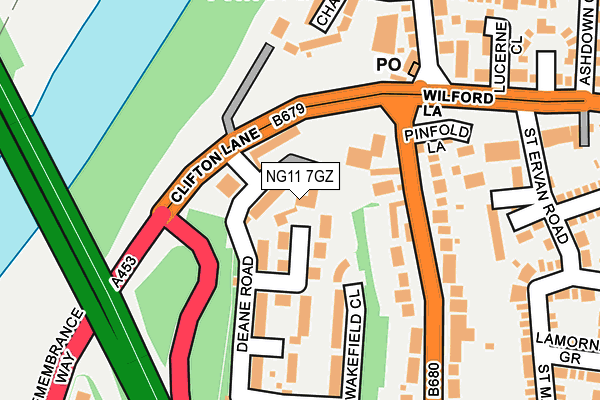 NG11 7GZ map - OS OpenMap – Local (Ordnance Survey)