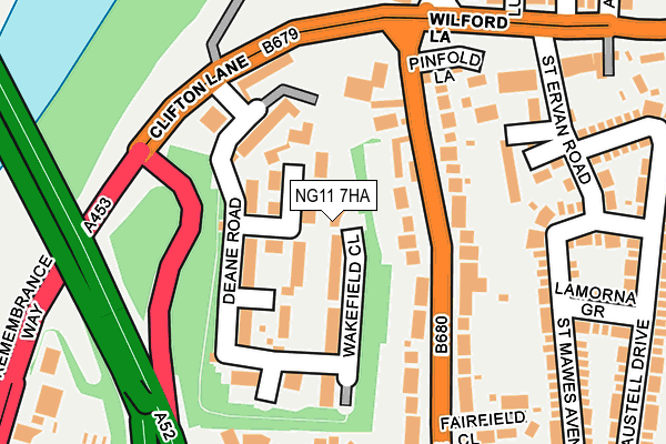 NG11 7HA map - OS OpenMap – Local (Ordnance Survey)