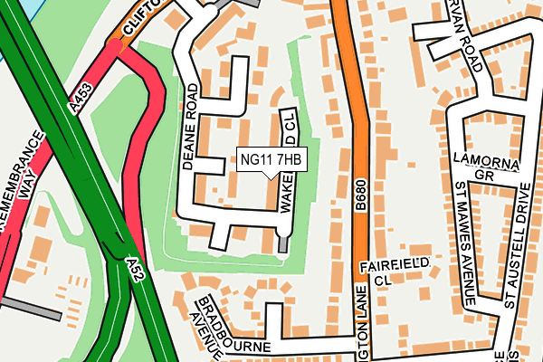 NG11 7HB map - OS OpenMap – Local (Ordnance Survey)