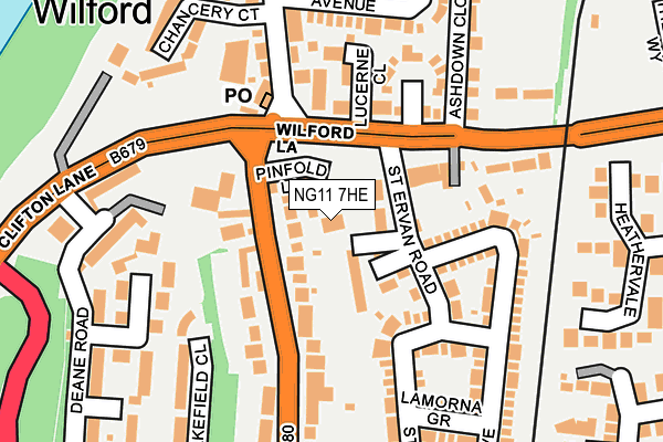 NG11 7HE map - OS OpenMap – Local (Ordnance Survey)