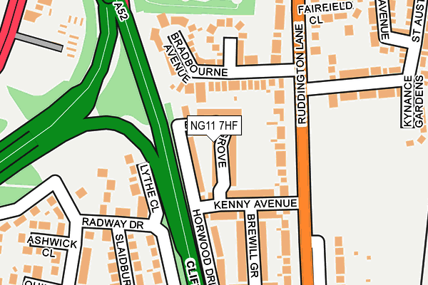 NG11 7HF map - OS OpenMap – Local (Ordnance Survey)