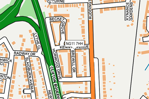NG11 7HH map - OS OpenMap – Local (Ordnance Survey)
