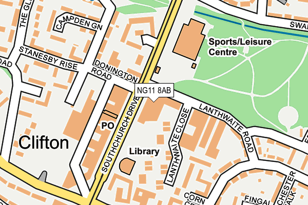 NG11 8AB map - OS OpenMap – Local (Ordnance Survey)