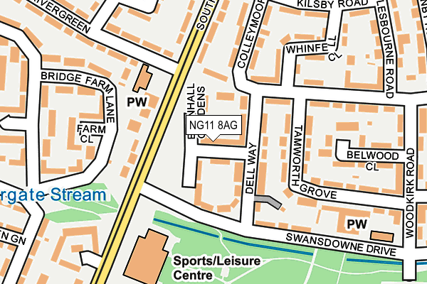 NG11 8AG map - OS OpenMap – Local (Ordnance Survey)