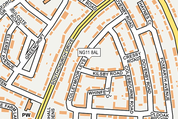 NG11 8AL map - OS OpenMap – Local (Ordnance Survey)