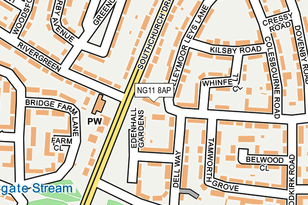 NG11 8AP map - OS OpenMap – Local (Ordnance Survey)