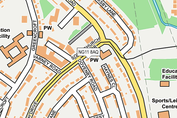 NG11 8AQ map - OS OpenMap – Local (Ordnance Survey)