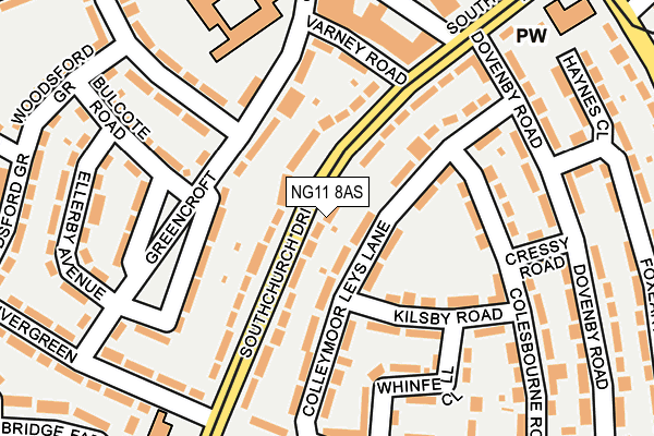 NG11 8AS map - OS OpenMap – Local (Ordnance Survey)