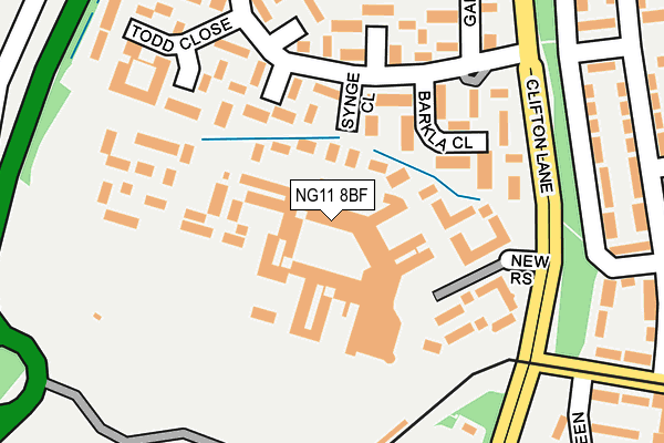 NG11 8BF map - OS OpenMap – Local (Ordnance Survey)