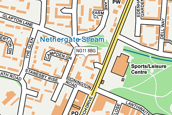 NG11 8BG map - OS OpenMap – Local (Ordnance Survey)