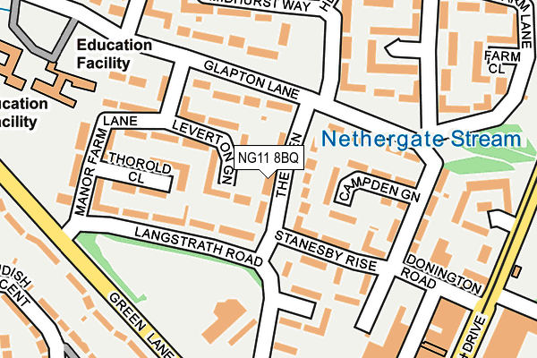 NG11 8BQ map - OS OpenMap – Local (Ordnance Survey)